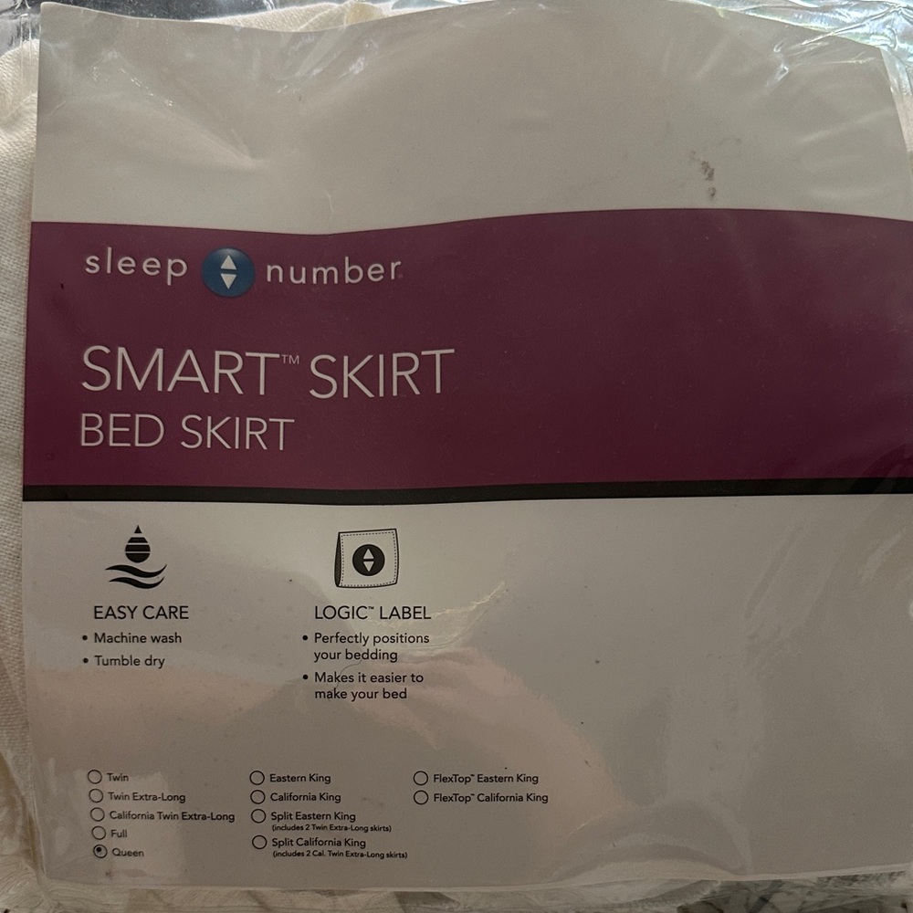 Sleep Number Smart Skirt Bed Skirt - White